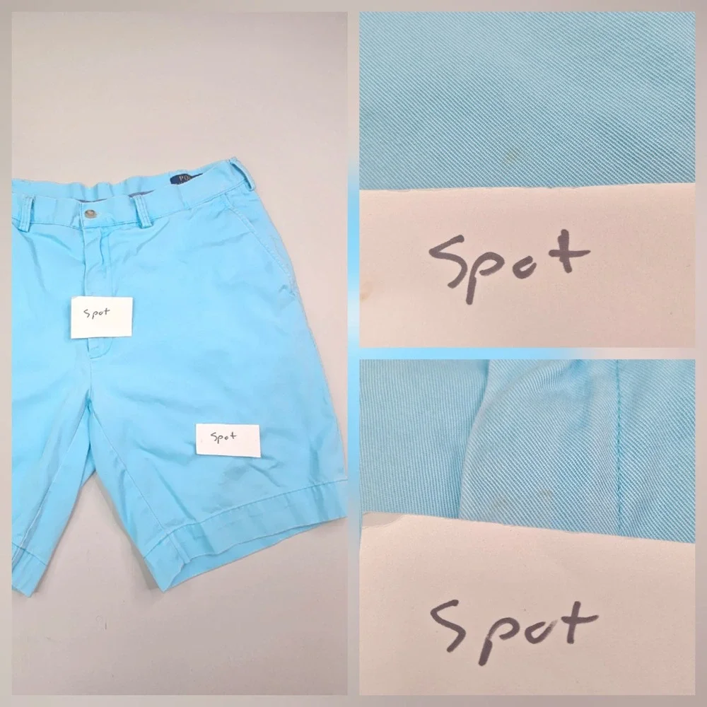 Polo Ralph Lauren Shorts Mens 36 Light Blue Classic Fit 9 Inch Cotton Twill